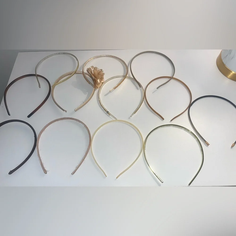 Set of 12 headbands, Gold, Brown & Cream colors​